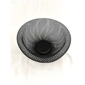 9" Black Double Wall Wire Mesh Metal Decorative Bowl Torre & Tagus